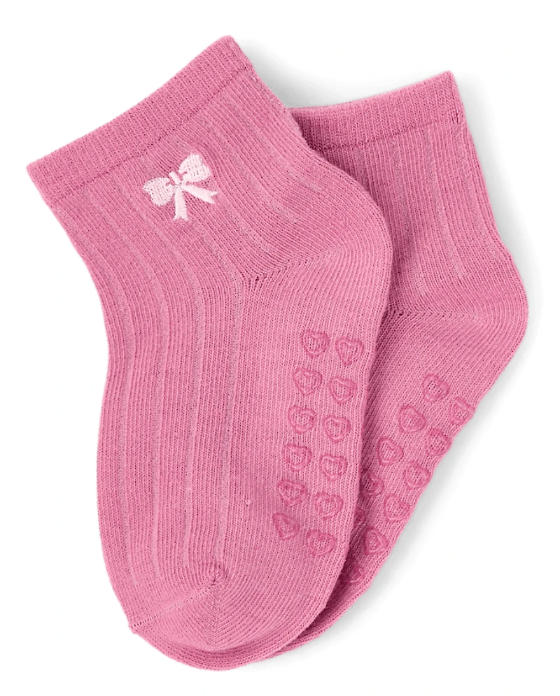 Girls Embroidered Pointelle Midi Socks 6-Pack