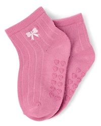Girls Embroidered Pointelle Midi Socks 6-Pack