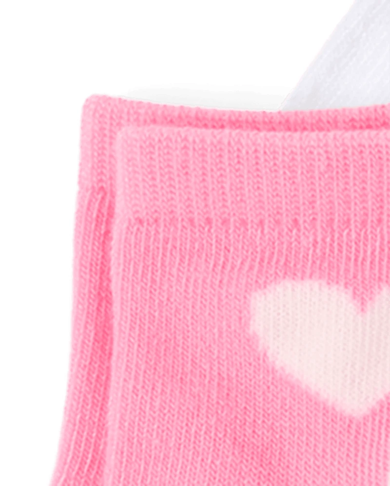 Toddler Girls Heart Midi Socks 10-Pack
