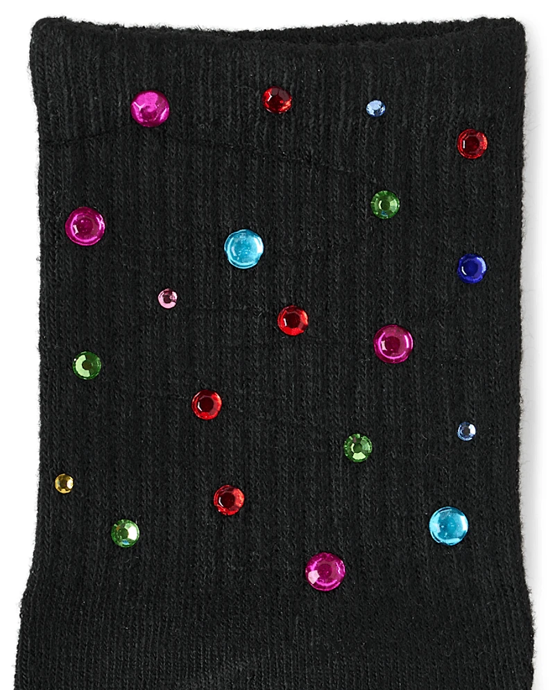 Girls Embellished Midi Socks 2-Pack