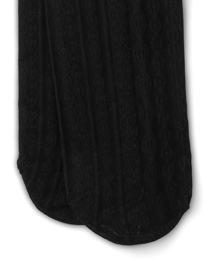 Girls Pointelle Lace Microfiber Tights