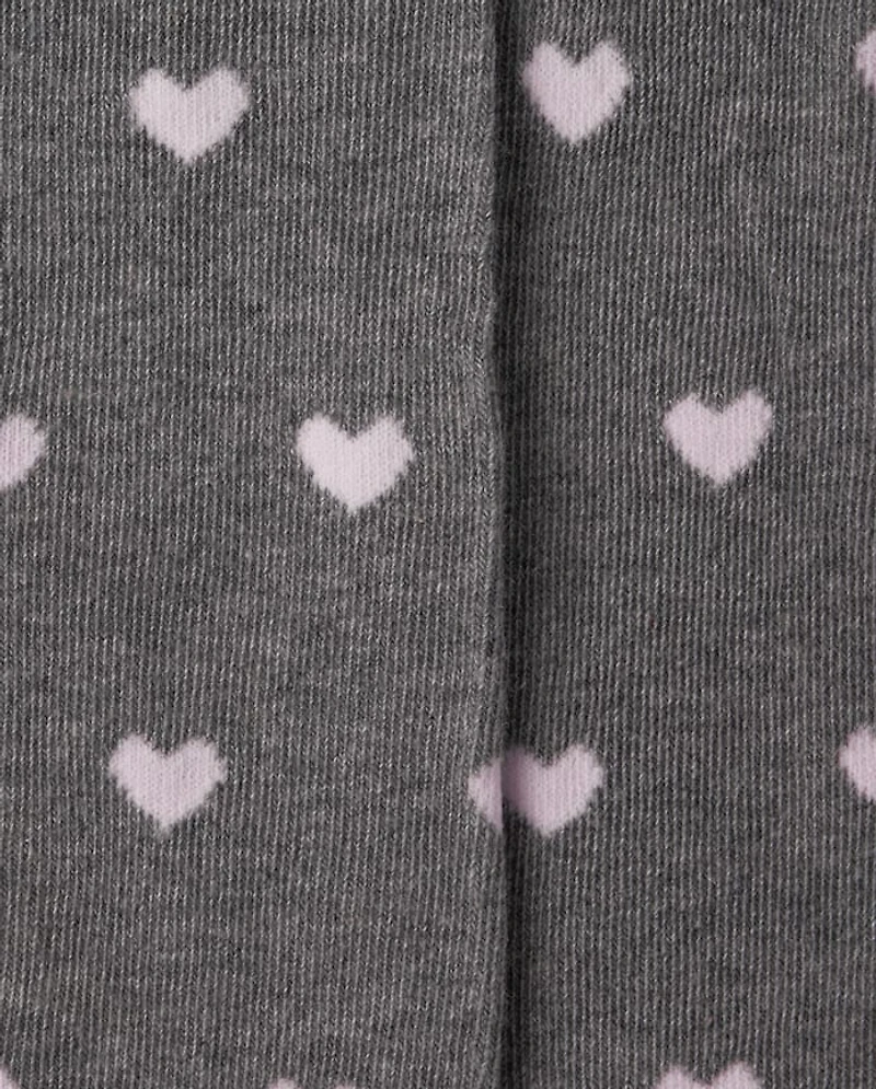 Baby And Toddler Girls Heart Tights 2-Pack