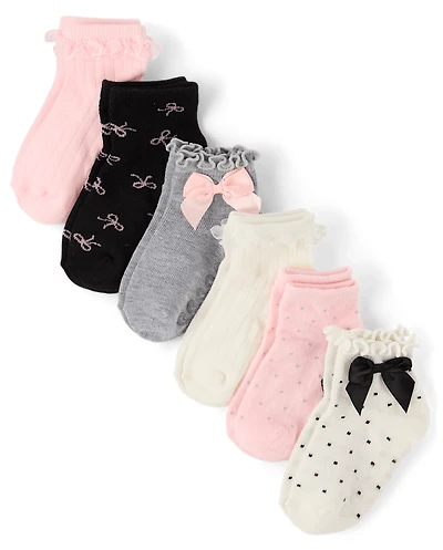 Toddler Girls Ruffle Midi Socks 6-Pack