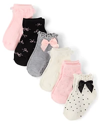 Toddler Girls Ruffle Midi Socks 6-Pack