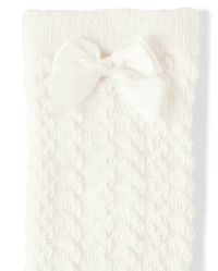 Baby Girls Bow Pointelle At Knee Socks 3-Pack