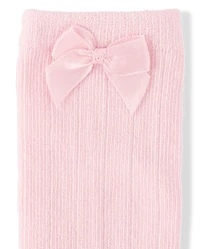 Baby Girls Bow Pointelle At Knee Socks 3-Pack