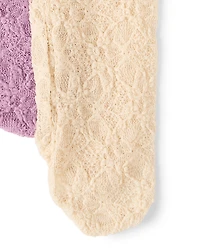Girls Lace Boot Socks 2-Pack