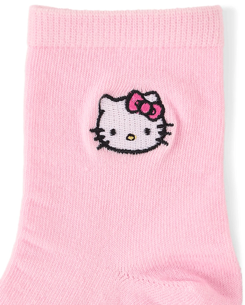 Girls Hello Kitty® Embroidered Midi Socks 6-Pack