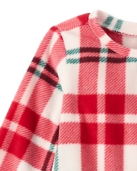 Baby And Toddler Girls Matching Family Plaid Dream Fleece Ruffle Nightgown