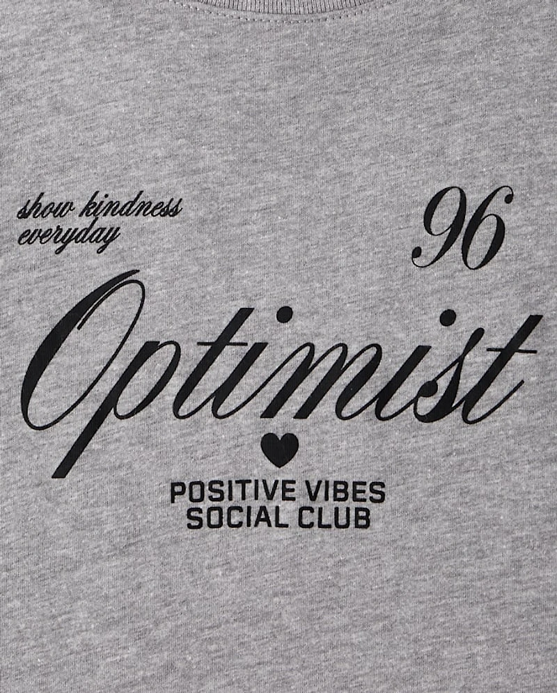 Girls Optimist Marled Graphic Tee