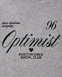 Girls Optimist Marled Graphic Tee