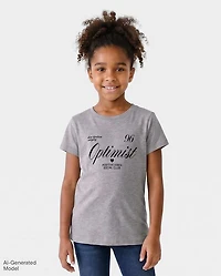 Girls Optimist Marled Graphic Tee