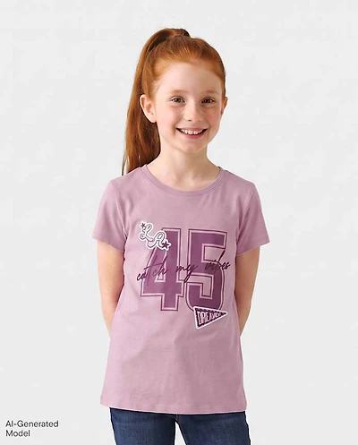 Girls School Catch My Vibes Varsity Graphic Tee