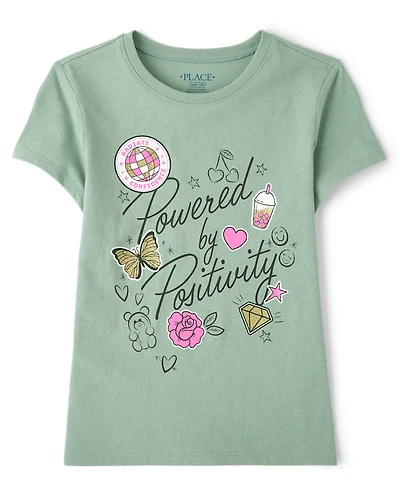 Girls Positivity Graphic Tee