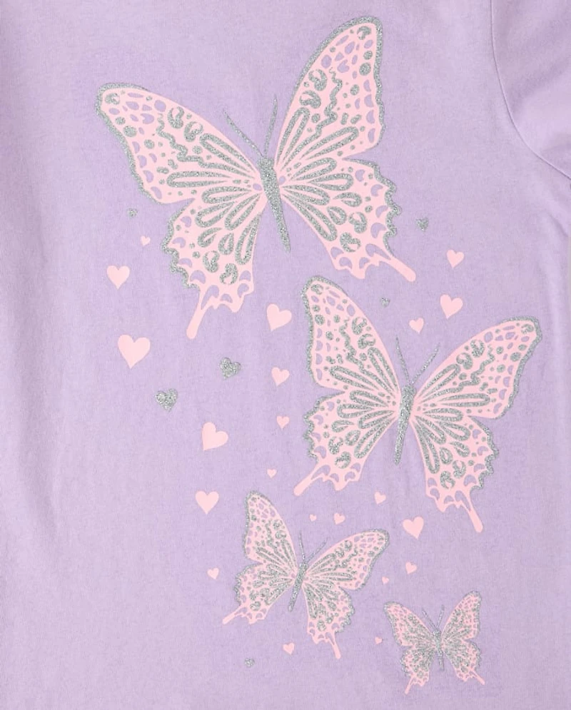 Girls Butterflies Graphic Tee