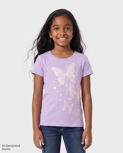 Girls Butterflies Graphic Tee