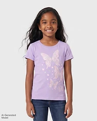 Girls Butterflies Graphic Tee