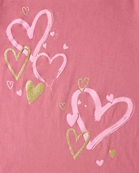 Girls Hearts Graphic Tee
