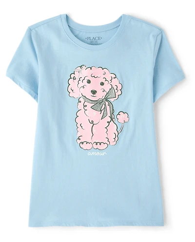 Girls Dog Graphic Tee