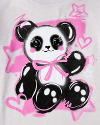 Girls Panda Graphic Tee