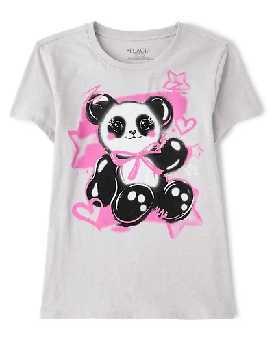 Girls Panda Graphic Tee