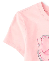 Girls Bow Hearts Graphic Tee
