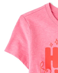 T-shirt graphique Girls Happy Vibes Only