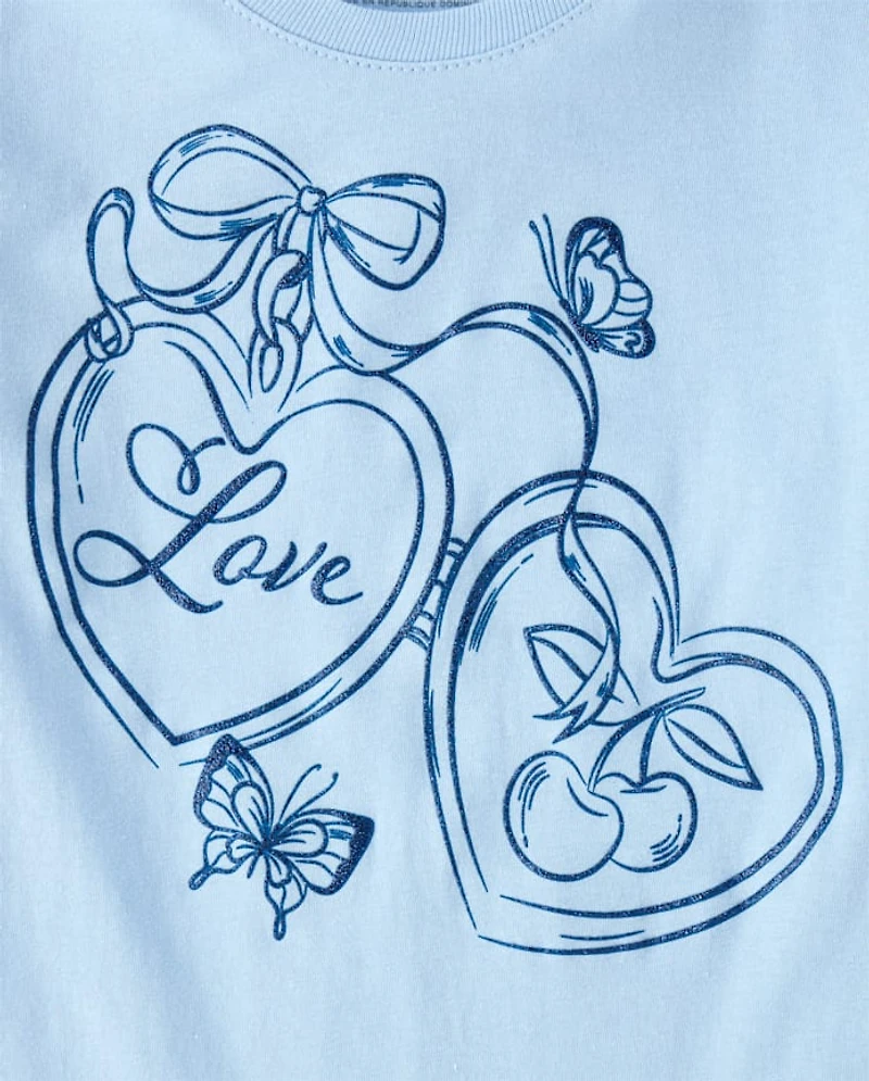 Girls Love Hearts Graphic Tee