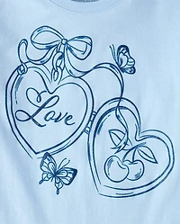 Girls Love Hearts Graphic Tee