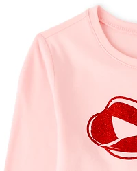 Girls Christmas Bow Graphic Tee
