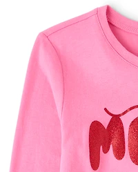 T-shirt graphique de Noël pour filles « Joyeuses fêtes »