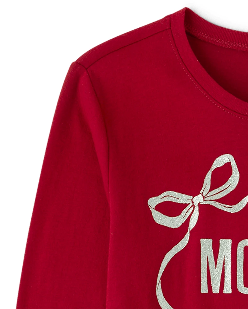 T-shirt graphique pour filles « Fille à sa maman »