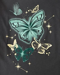 Girls Butterflies Graphic Tee