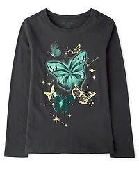 Girls Butterflies Graphic Tee