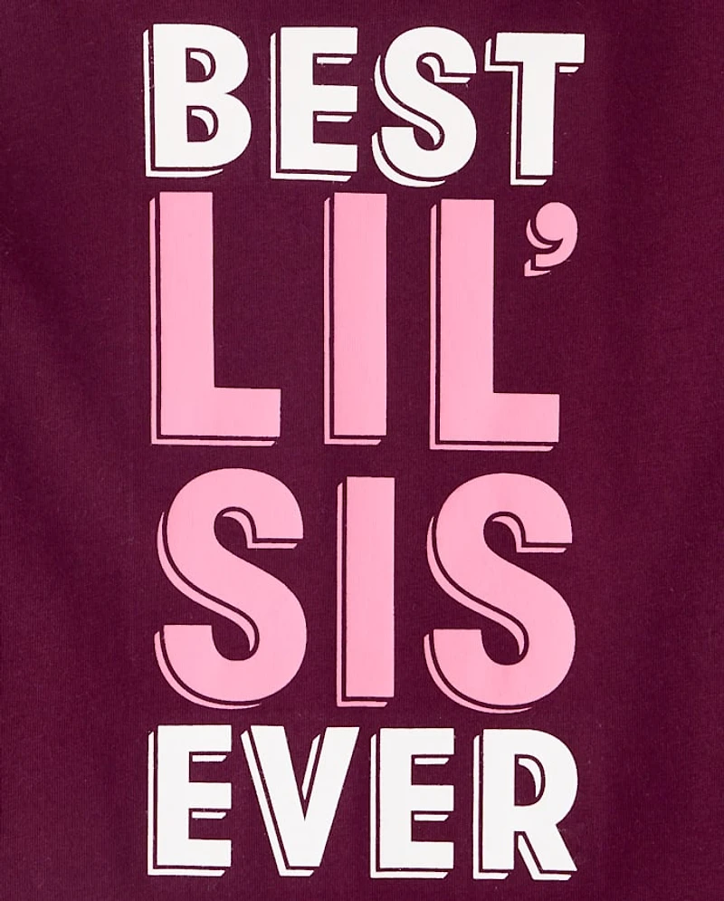 Girls Best Lil' Sis Ever Graphic Tee