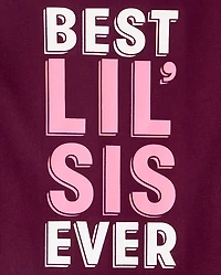 Girls Best Lil' Sis Ever Graphic Tee