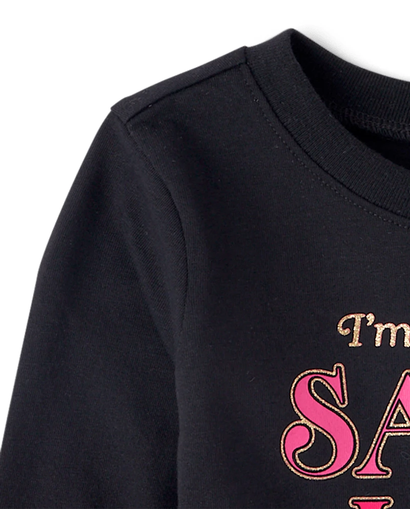 Baby And Toddler Girls Christmas Sassy List Graphic Tee