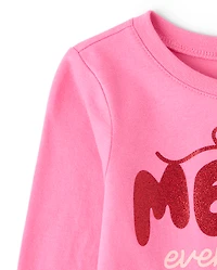 Baby And Toddler Girls Christmas Merry Everything Graphic Tee