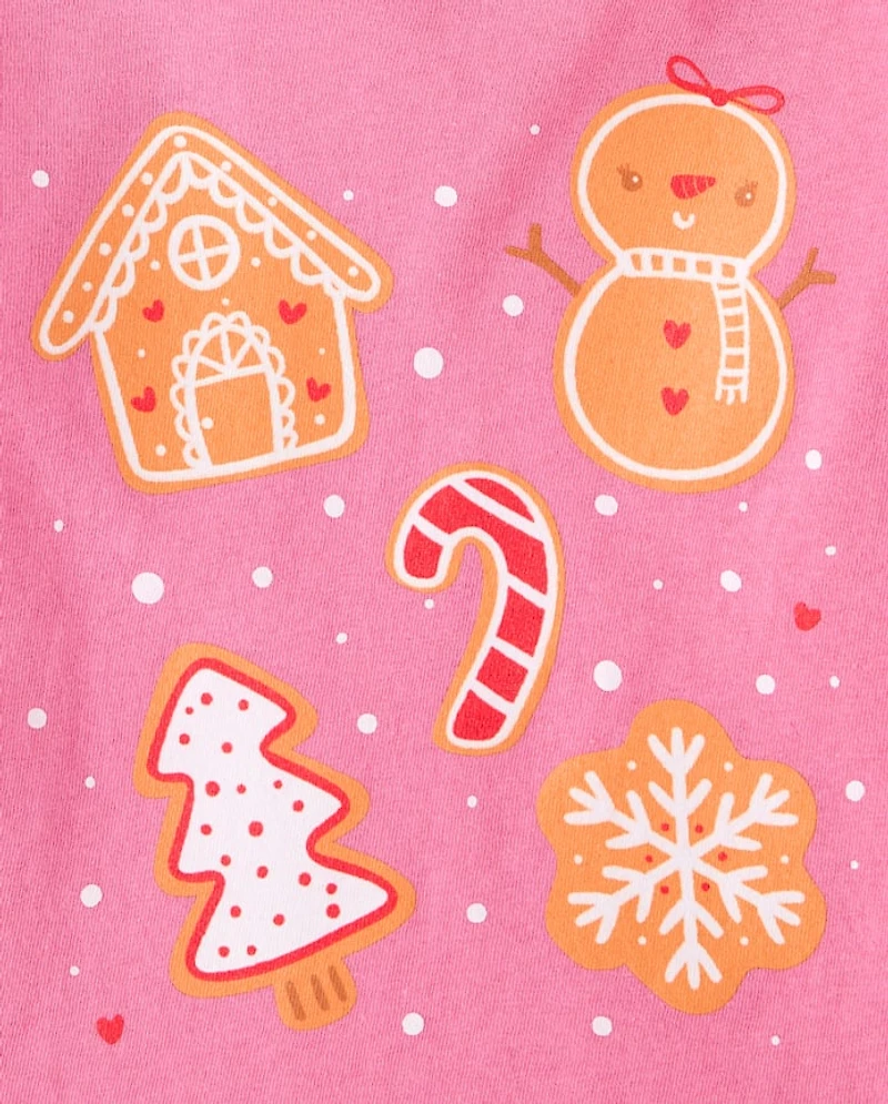 Baby And Toddler Girls Christmas Cookies Graphic Tee