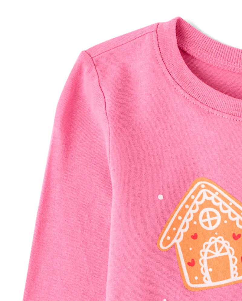Baby And Toddler Girls Christmas Cookies Graphic Tee