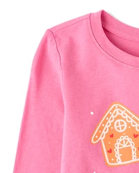 Baby And Toddler Girls Christmas Cookies Graphic Tee