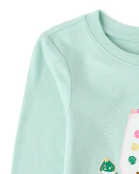 Baby And Toddler Girls Christmas Gingerbread House Graphic Tee