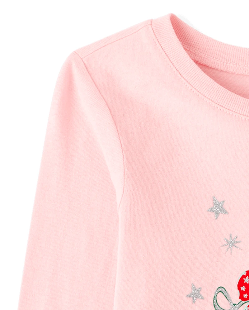 Baby And Toddler Girls Christmas Tree Bows Graphic Tee