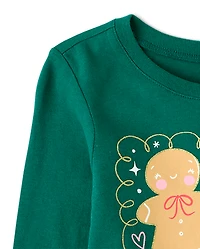 Baby And Toddler Girls Christmas Joy Graphic Tee