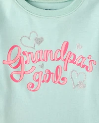 Baby And Toddler Girls Grandpa's Girl Graphic Tee