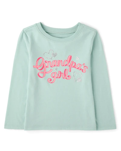 Baby And Toddler Girls Grandpa's Girl Graphic Tee