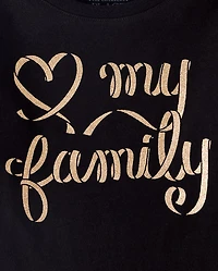 Baby And Toddler Girls Love My Family Graphic Tee