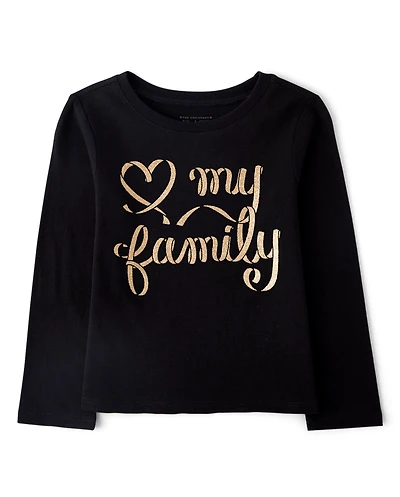 Baby And Toddler Girls Love My Family Graphic Tee