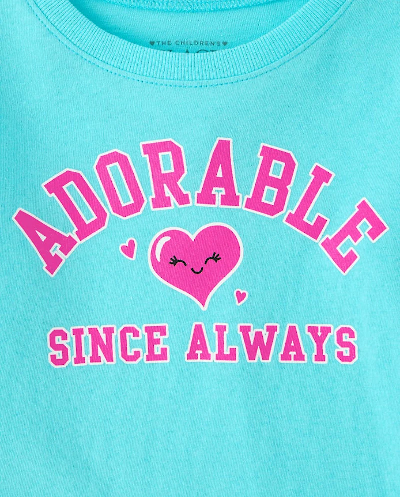 Baby And Toddler Girls Adorable Graphic Tee