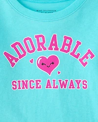 Baby And Toddler Girls Adorable Graphic Tee